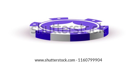 illustration Online Poker casino banner with stack of chips Isolated on white background. Marketing Luxury Banner Jackpot Online Casino with stack of chips. Advertising Poker poster.