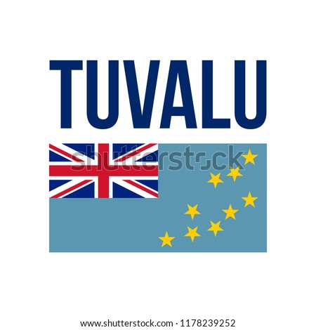 3d illustration festive banner with state flag of The Republic of Tuvalu. Card with flag and coat of arms Happy Republic of Tuvalu Day 2018. picture banner October 1 of foundation day