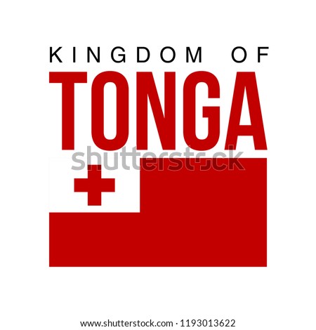 illustration festive banner with flag of The Kingdom of Tonga. Card with flag and coat of arms Happy The Kingdom of Tonga Day 2018. picture banner november 4 of foundation day