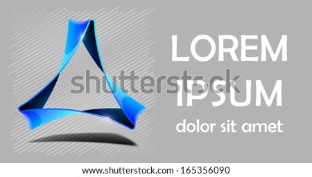 Vector logo illustration icon elements abstract business origami