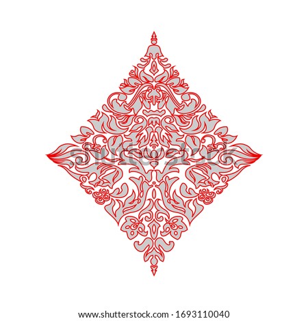 Poker playing card suit Diamonds design shape single icon. Diamonds suit of playing card used for ace in Las Vegas royal casino. Single icon pattern isolated on white. Ornament drawing pic for tattoo