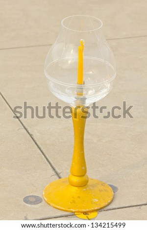 Candlestick holder for candle in church religion