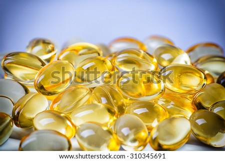 fish fat oil capsules background.