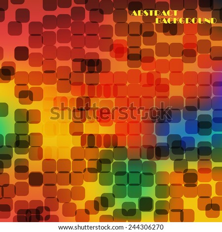 Abstract colorful  square background, vector art Illustration