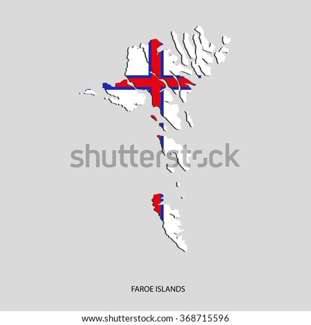Map of Faroe Islands for your design, concept Illustration.
