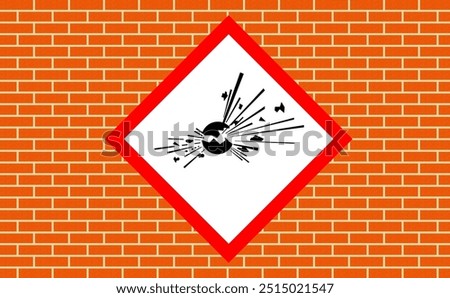 Explosive CLP sign on a wall