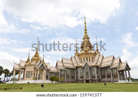 Cathedral of covers a large statue of Buddha.Nakhon Ratchasima Thailand