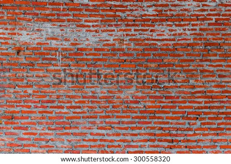 A beautiful brick wall for a background.Brick walls are not plastered cement surface.