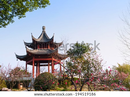 Weixiu Pavilion. Located in Zijin Mountain Scenic Area, Nanjing City, Jiangsu Province, China.