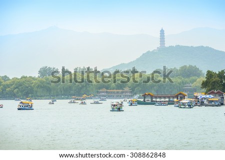 Kunming Lake and The Summer Palace. Located in Beijing, China.