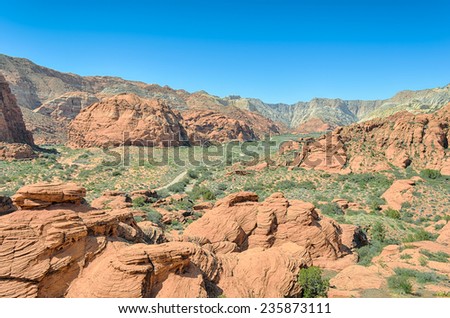 Hidden Pinyon Overlook, West Canyon Road, Snow Canyon State Park, near St. George, Utah