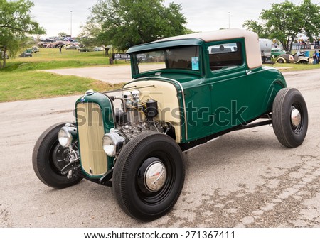 AUSTIN, TX/USA - April 17, 2015: A 1931 Ford car at the Lonestar Round Up, a celebration of 1963-and-earlier American hot rods and custom cars.