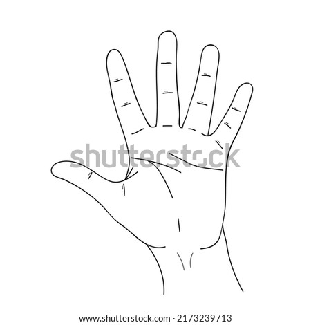 Open Palm Hand Drawing | Free download on ClipArtMag