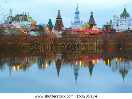 Russia. Izmailovo Kremlin. All buildings in the Izmailovo Kremlin, constructed in the best traditions of Russian architecture, and under drawings of the Royal residence of the XVI-XVII centuries.