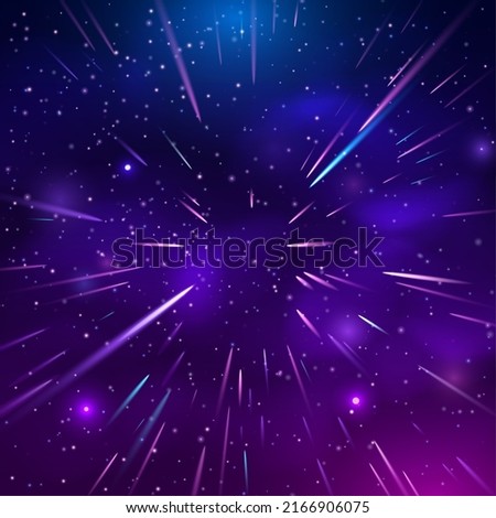 Space background with nebula and stars. Milky way galaxy with star dust. Shining infinite universe. Starlight night