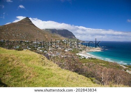 The Town of Llandudno, with the Famous Secluded Nude Beach near the City of Cape Town in South Africa.