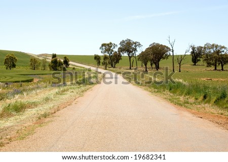 A lonely country road in South-Western New South Wales, Australia