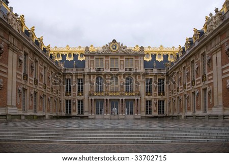 A view of the Palace of Versailles, France