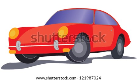 Red car illustration