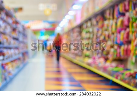 Natural bokeh shopping mall Toy Store