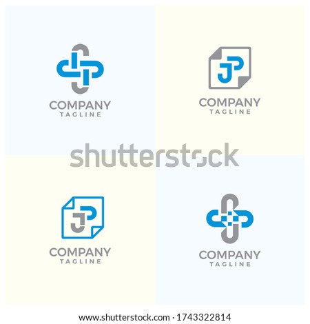 JP initial logo design template [vector]