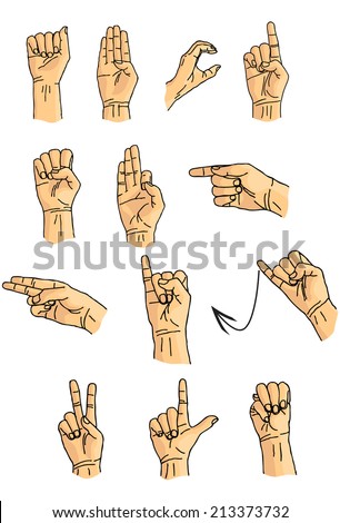 Sign Language M clip art Free Vector / 4Vector