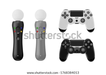 A game joystick in a vector on a white background.Gamepad for a game console vector illustration.