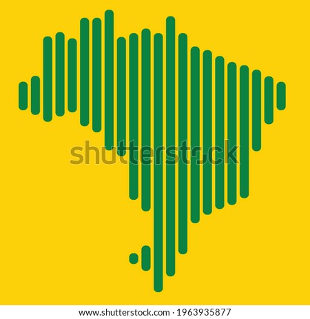 Simplicity modern abstract geometry Brazil map. Vector illustration.