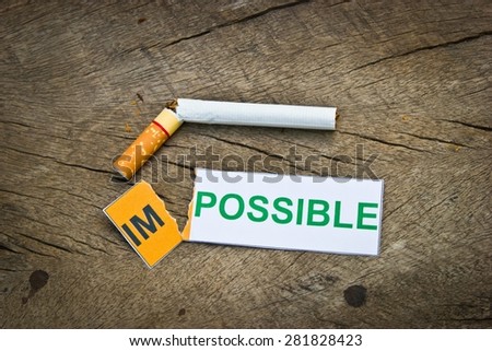 World No Tobacco Day : Quitting smoking concep.