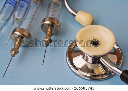 stethoscope and other medical facilities