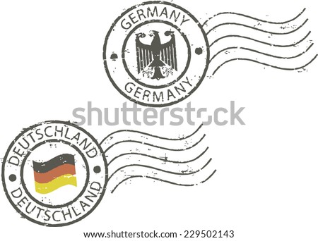 Two postal grunge stamps 'Germany'