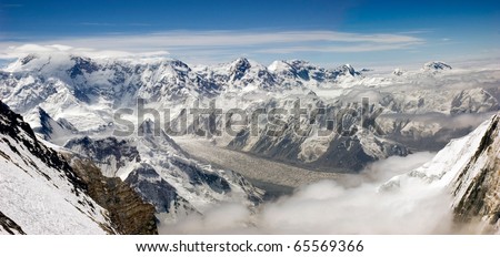 high mountains of Central Tien Shan panorama