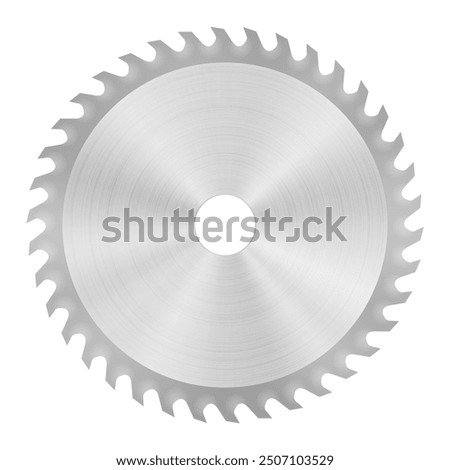 Realistic Vector Toothed Disc or Blade for a Circular Saw or a Buzz Saw