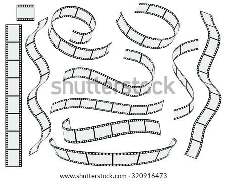 Film strip vector set