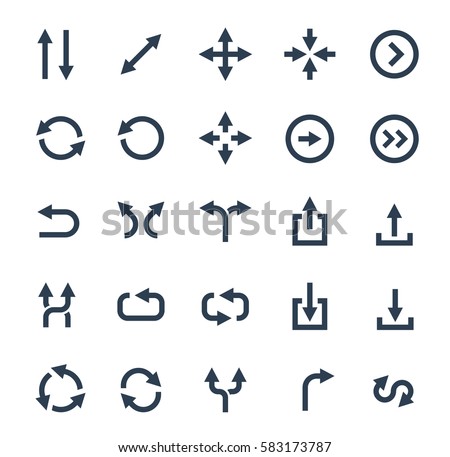 Arrows vector icon set