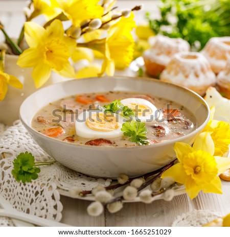 Similar – Image, Stock Photo Easter dinner Food