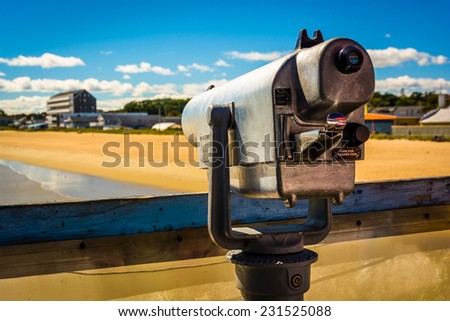 Coin operated telescope on the pier at Old Orchard Beach, Maine.