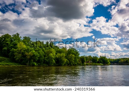The Delaware River in Easton, Pennsylvania.