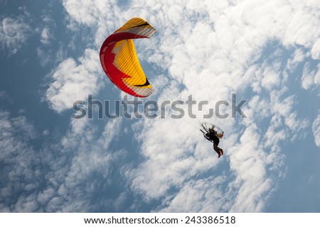 Parachute blue sky