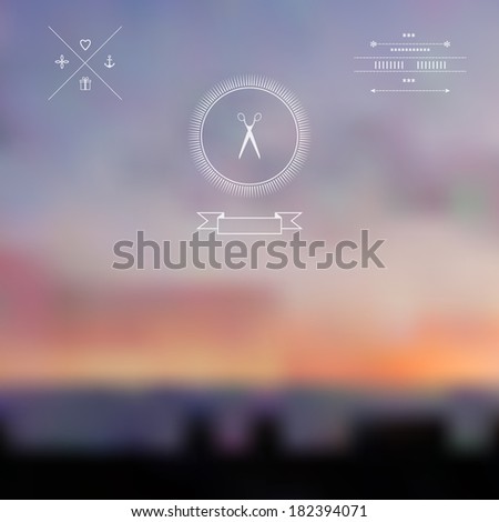 Vector ocean, blurred landscape, interface template. Corporate website design.