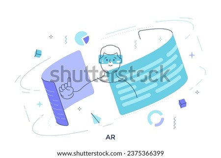 VR and AR in education abstract concept vector illustration. Immersive and interactive learning, virtual reality glasses, augmented reality, technology in education, headset abstract metaphor.