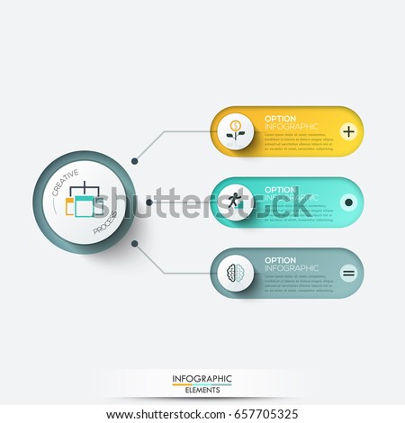 Vector elements for infographic. Template for diagram, graph, presentation and chart. Business concept with 3 options, parts, steps or processes. Abstract background