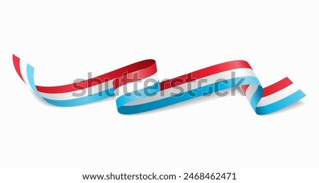 Luxembourg flag wavy abstract background. Vector illustration.