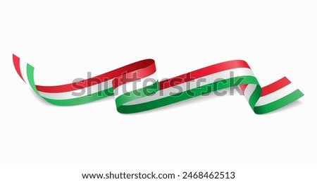 Hungarian flag wavy abstract background. Vector illustration.