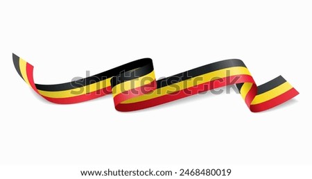 Belgian flag wavy abstract background. Vector illustration.