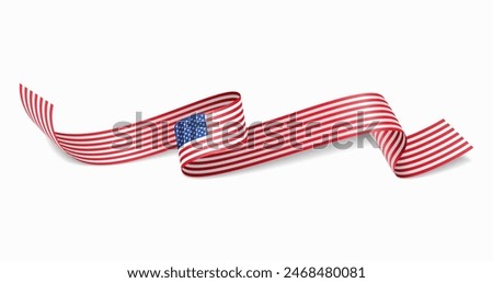 American flag wavy abstract background. Vector illustration.