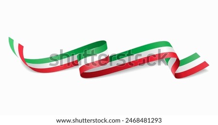 Italian flag wavy abstract background. Vector illustration.