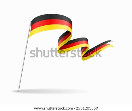 German flag wavy background layout. Vector illustration.