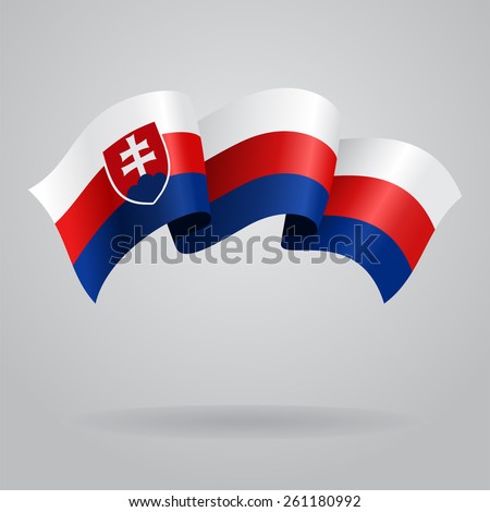 Slovak waving Flag. Vector illustration Eps 8.