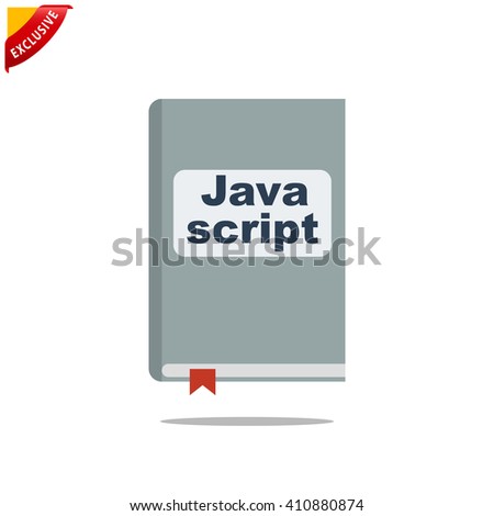 manual javascript book icon, vector handbook javascript icon, isolated book icon